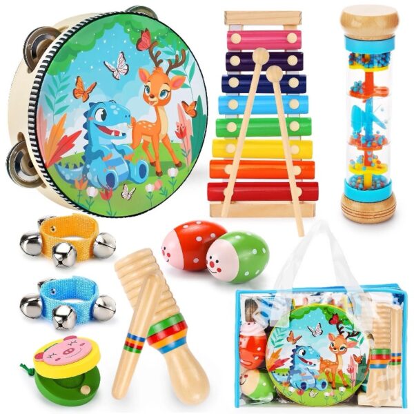 Baby Music Toys Child Educational Wooden Musical Instruments for Kids Birthday Toddler Toy
