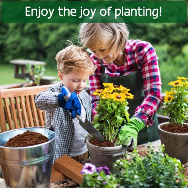 10lb of  100% Organic Coco Coir Bricks with Low EC and pH Balance High Expansion Coco Fiber for Herbs, Flowers,Plants Gardening Renewable Coconut Soil