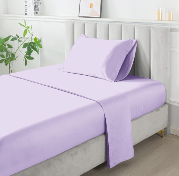 5-Piece Purple Metallic Foil Cheetah Bedding Set for Kids with Storage Bag, Twin