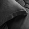 8 PCS Modern Comforter Set with Sheets All Season Bed in a Bag, Black, Queen Size