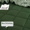 Light Weight Down Alternative Comforter Set, Queen, Green, Reversible