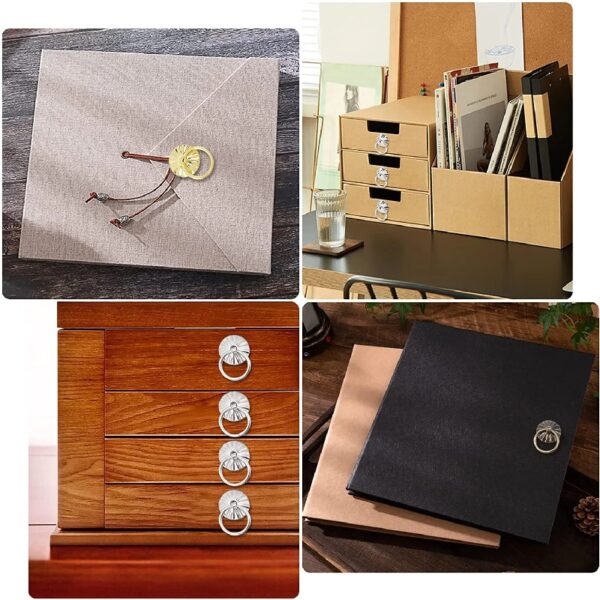 1box 100pcs 5 colors Metal Brad Fasteners with Pull Rings Mini Brad Paper Fasteners Crafts Decoration Accessories for Drawer
