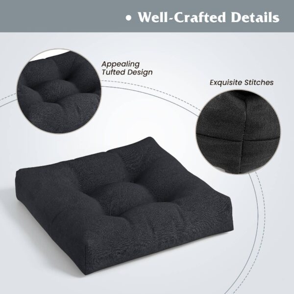 2 PCS 21'' x 21'' Patio Chair Seat Cushion Pads Indoor/Outdoor Turquoise