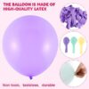 136Pcs Pastel Rainbow Balloon Arch Kit - Birthday Balloons, White Groovy Flower Macaron Pink Yellow Blue Purple Balloons for First Birthday Wedding Party Decorations