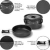 13pcs Camping Cookware Set With Mini Stove, Aluminum Camping Cookware Kit, Folding Camping Cooking Set With Non-stick Pot Pan Teapot Storage Bag For Camping Backpacking Outdoor Cooking Picnic