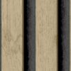 Roommates Studio Cream Oak Slat Peel and Stick Wallpaper 30.75 Sq. ft