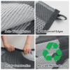 Outdoor Rug Carpet 5'x8' Waterproof Reversible Patio Rug Portable Indoor Outdoor Rug Plastic Straw Rug for Beach RV Camping Garden Picnic Deck Backyard Porch Decor Black