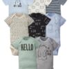 Baby Boy Short Sleeves Onesies Bodysuits, 8-Pack, Sizes Newborn-12M