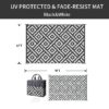 6'x9' Outdoor Rugs Patio Waterproof Outside Mat Reversible Plastic Camping Carpet,Black & Grey