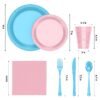 Exquisite 350 Piece Easter Plastic Disposable Party Plates & Dinnerware Combo Set