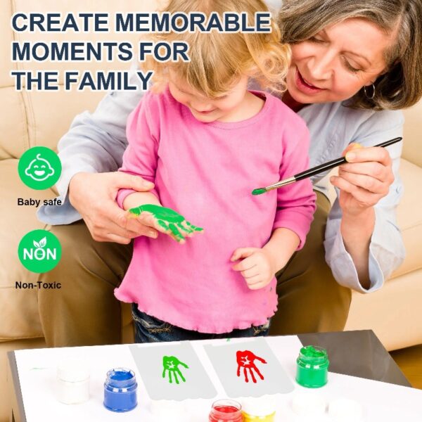 Family Handprint Kit with Light, Baby Hand and Footprint Kit, Family Gifts for New Parents, Adoption Gifts, New Mom Baby Shower Gifts for Boys & Girls ,DIY Wooden Craft Family Keepsake