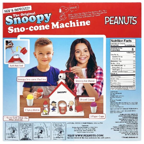 Cra-Z- Art's Original Peanuts Snoopy Sno-Cone Maker with Included Flavor Pack - Ages 6 and up - Multi-colored/Plastic