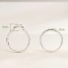 3Ct Pear Cut Wedding Ring Set for Women Halo 925 Sterling Silver Cubic Zirconia Size 8