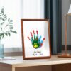 Family Handprint Kit, Handprint Art Craft DIY Kit, Baby Hand print Gift for New Moms, Parents, Grandparents, 6 Safe, Non-Toxic Paints, Ideal for Mother's Day, Father's Day, Anniversary & More