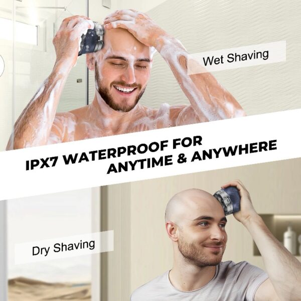 Head Shaver for Bald Men, Magnetic Electric Razor for Men, IPX7 Waterproof Rechargeable Shaver