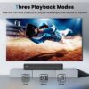 Sound Bar for TV, Soundbar with Subwoofer, Wired & Wireless Bluetooth 5.0 3D Surround Speakers, Optical/AUX/RCA/USB Connection, Wall Mountable, Remote Control