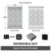 Outdoor Rug 5'x8' Waterproof Reversible Patio Rug Modern Lightweight Plastic Straw Indoor Outdoor Rug for RV Camping Deck Balcony Porch Boho Patio Decor Outdoor Carpet Brown and Beige