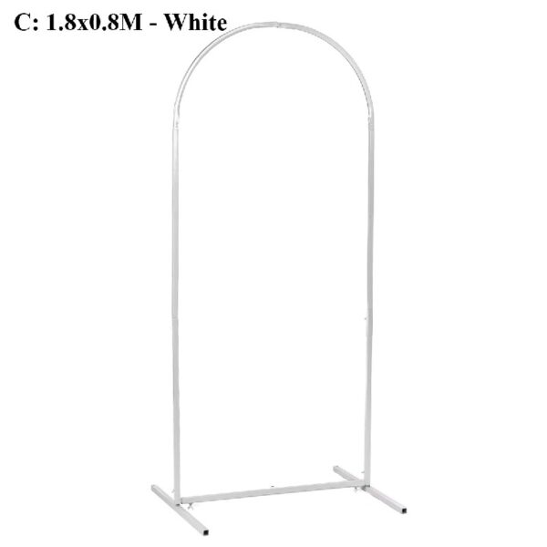 Garfans 7.9FT Wedding Arch  for Birthday Decoration Round Backdrop Stand Circle Balloon Arch Frame Halloween Christmas Parties Garland Stand White