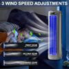 Cooling Ace Portable Air Conditioner, 2025 Energy Efficient Air Conditioner Cooling Fan Quiet, 3 Speeds & Led Touch Screen, Rechargeable, 24h Long-Lasting Battery Life (Gray)