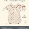 By Gerber Baby Girl Bubble Romper with Flutter Sleeves, Sizes 0/3 Months - 24 Months