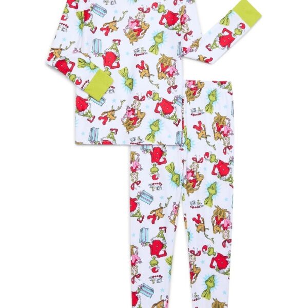 Character Toddler Christmas Snug Fit Top and Pants, 2-Piece Pajama Set, Sizes 12M-5T