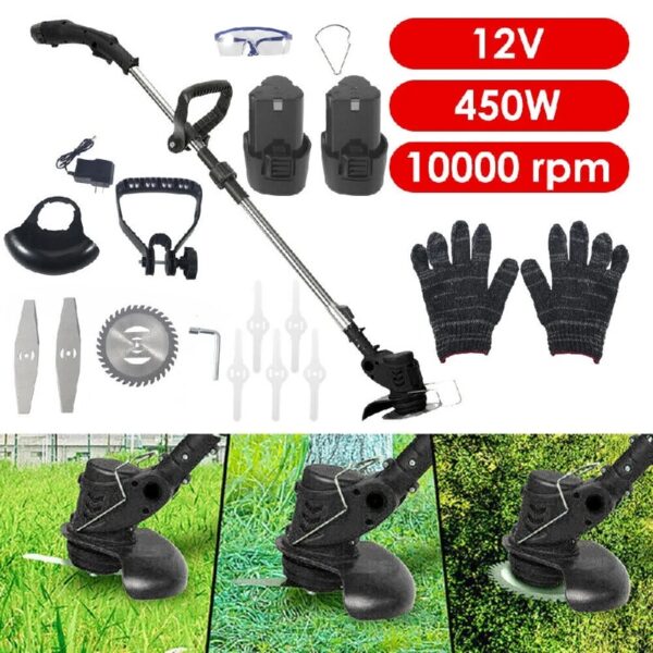 Cordless Weed Eater 900W Electric Brush Cutter Lawn Edger Grass String Trimmer