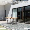 Outdoor Rug Carpet 6'x9' Waterproof Reversible Patio Rug Portable Modern Abstract Indoor Outdoor Rug Plastic Straw Rug for RV Camping Garden Picnic Deck Backyard Porch Decor Gray and White