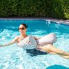 Shaka Sling XL Pool Float, Doubled-Sided Mesh, Quick Draining Fabric, No Inflation Needed, Sweet Shells Berry