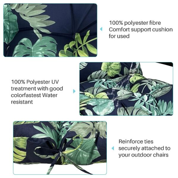 42” x 21” Hawaii Back Chair Outdoor Seating Cushions, Durable Polyester