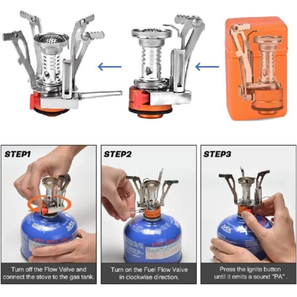 13pcs Camping Cookware Set With Mini Stove, Aluminum Camping Cookware Kit, Folding Camping Cooking Set With Non-stick Pot Pan Teapot Storage Bag For Camping Backpacking Outdoor Cooking Picnic