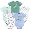 Short Sleeve Bodysuits, 5-Pack, Newborn- 24 Months