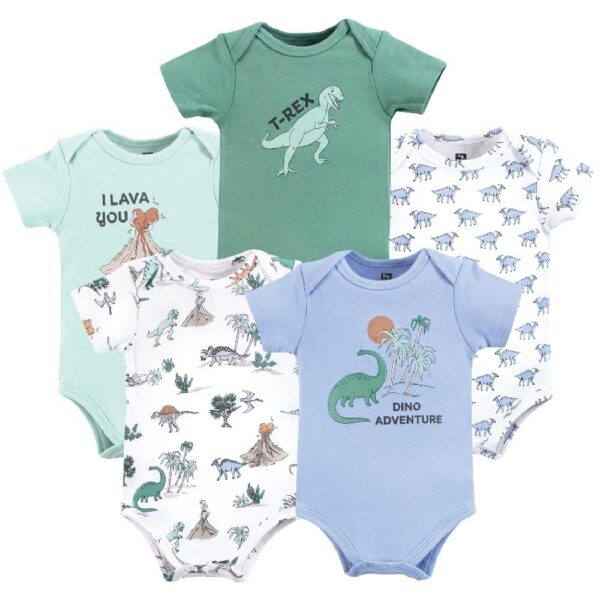Short Sleeve Bodysuits, 5-Pack, Newborn- 24 Months
