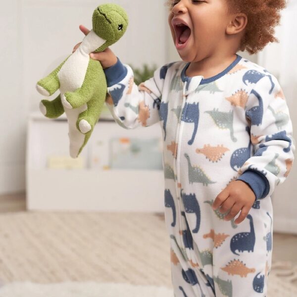 Baby and Toddler Neutral Microfleece Blanket Sleeper Pajamas, 3-Pack, Sizes 0/3M-5T