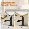 Kede Waterfall Faucet Bathroom Faucet Single Handle One Hole Oil Rubbed Bronze Finish Large Spout Lavatory Faucets (ORB2)