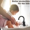 Bathroom Faucets 4 Inch Matte Black Bathroom Sink Faucet, Stainless Steel Lead-Free 2-Handle Centerset Faucet with Pop-up Drain and 2 Supply Hoses Fits 2 or 3-hole Sink