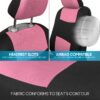 PolyPro Car Seat Covers Full Set in Charcoal on Black – Front and Rear Split Bench for Cars, Easy to Install Cover Set, Accessories Auto Trucks Van SUV