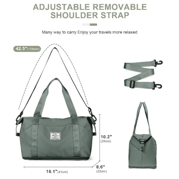 ff00768997a447248aa6b32d0176b254 Weekender Bags for Women, Travel Duffel Bags with Shoe Compartment,Personal Item Travel Bag for Airlines, Carry on Overnight Tote Bag for women,Beige&Brown