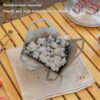 Portable Stainless Steel Card Stove for Camping, Picnics & Beach Parties - Foldable BBQ Grill with Precise Airflow Control, Tool-Free Assembly, Compact Travel Design