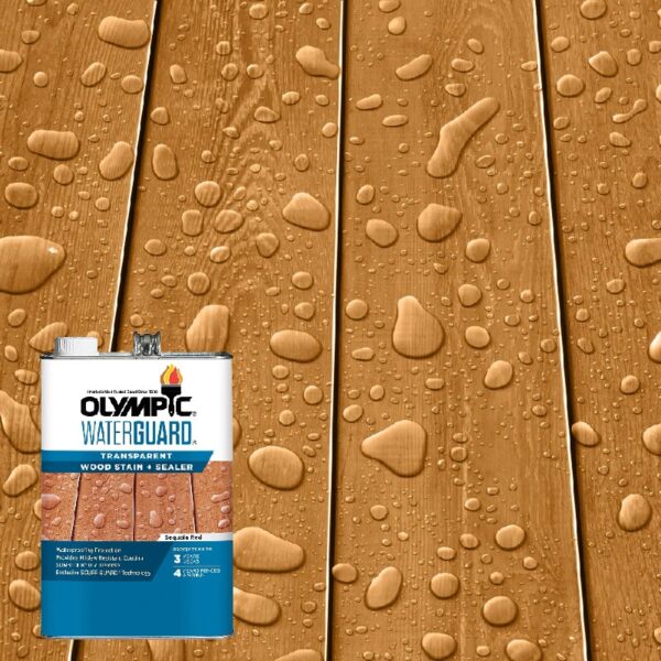 WaterGuard 1 Gallon Sequoia Red Transparent Wood Stain and Sealer