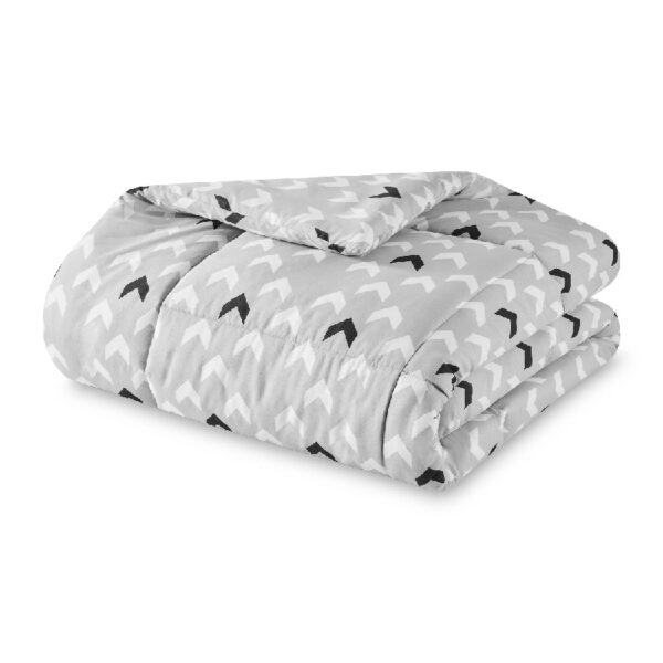 7 Piece Reversible Bed in a Bag Comforter Set with Sheets, Black, Queen