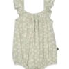 By Gerber Baby Girl Bubble Romper with Flutter Sleeves, Sizes 0/3 Months - 24 Months