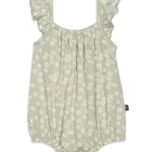 By Gerber Baby Girl Bubble Romper with Flutter Sleeves, Sizes 0/3 Months - 24 Months