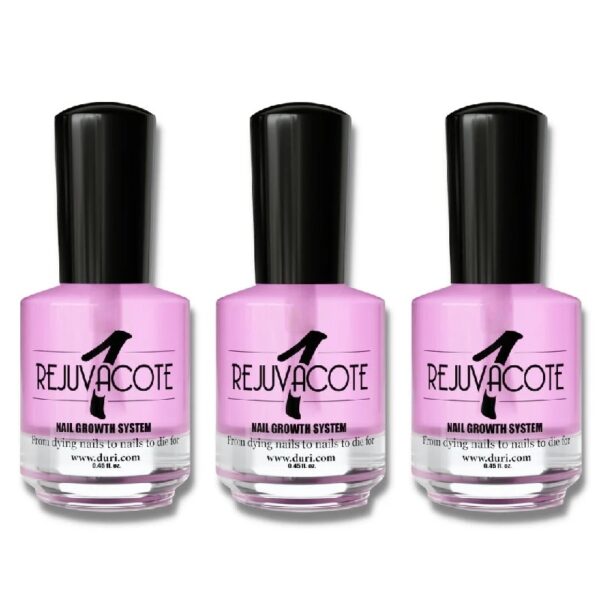 Cosmetics Rejuvacote 1 Nail Growth System - Original Maximum Strength Formula - Nail Strengthener and Nail Growth - Base and Top Coat - Pack of 3-0.45 fl. oz.